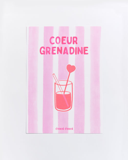 L'affiche Coeur grenadine - émoi émoi   - 1 