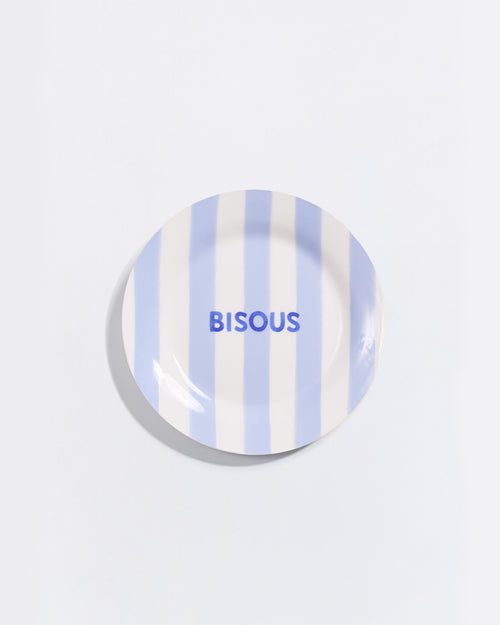 Le lot de 3 assiettes rayées en porcelaine - 19 cm - émoi émoi   - 2 