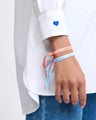 Le duo de bracelets liens - Mama x Baby Sunshine - bleu et corail