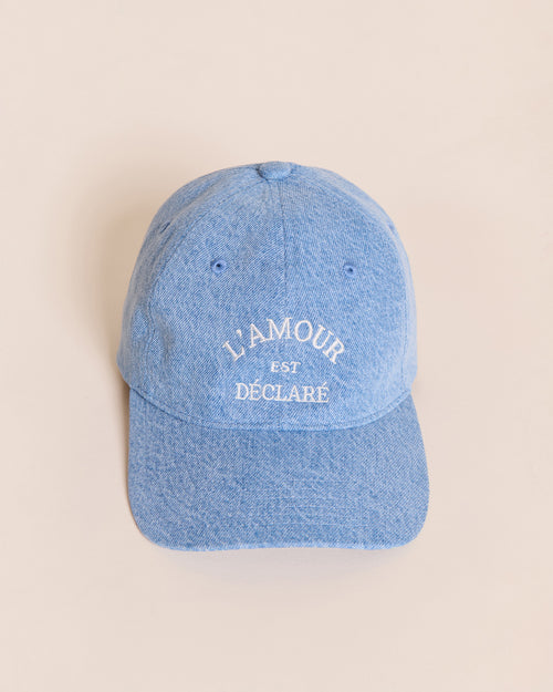 La casquette L'amour est déclaré - denim clair - émoi émoi   - 4 
