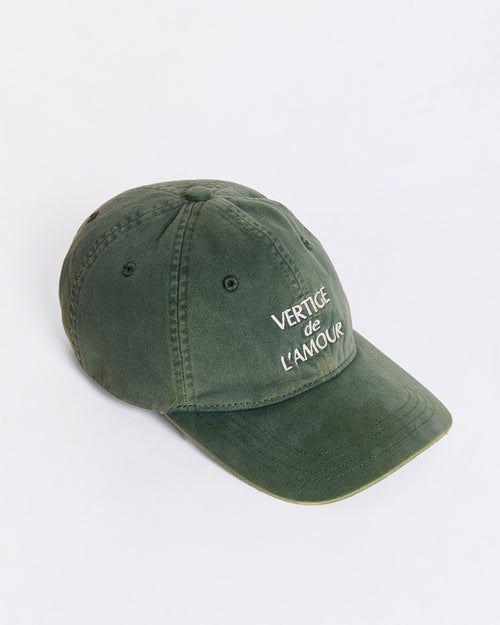 La casquette Vertige de l'amour - garment dye vert - émoi émoi   - 1 