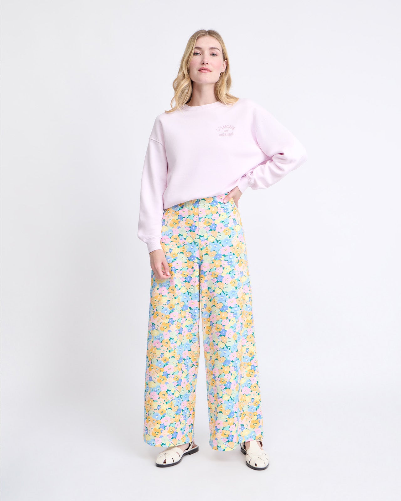 Le pantalon Pauline en coton bio - Fleurs des montagnes