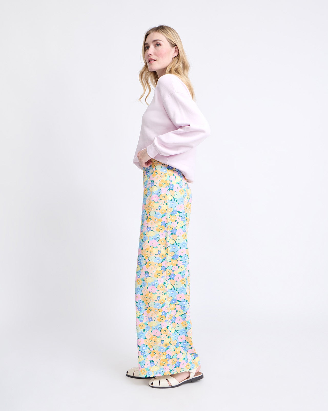 Le pantalon Pauline en coton bio - Fleurs des montagnes