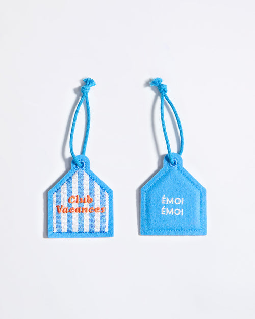 Le porte-clés Club vacances - rayures bleues - émoi émoi   - 4 