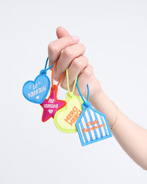 Le porte-clés Club vacances - rayures bleues - émoi émoi   - 2 