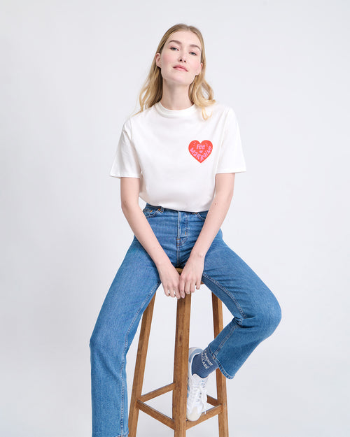 Le t-shirt Fée marraine en coton bio - blanc - émoi émoi   - 4 