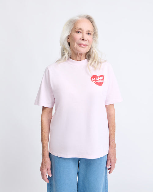 Le t-shirt Mamie magique en coton bio - rose - émoi émoi   - 2 
