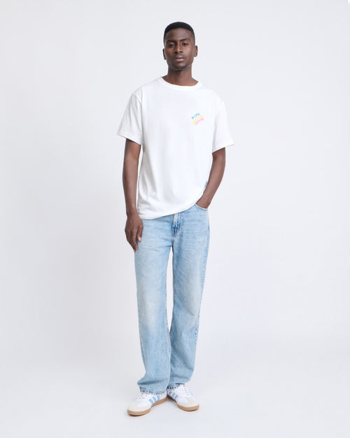 Le t-shirt Papa rainbow en coton bio - blanc - émoi émoi   - 4 