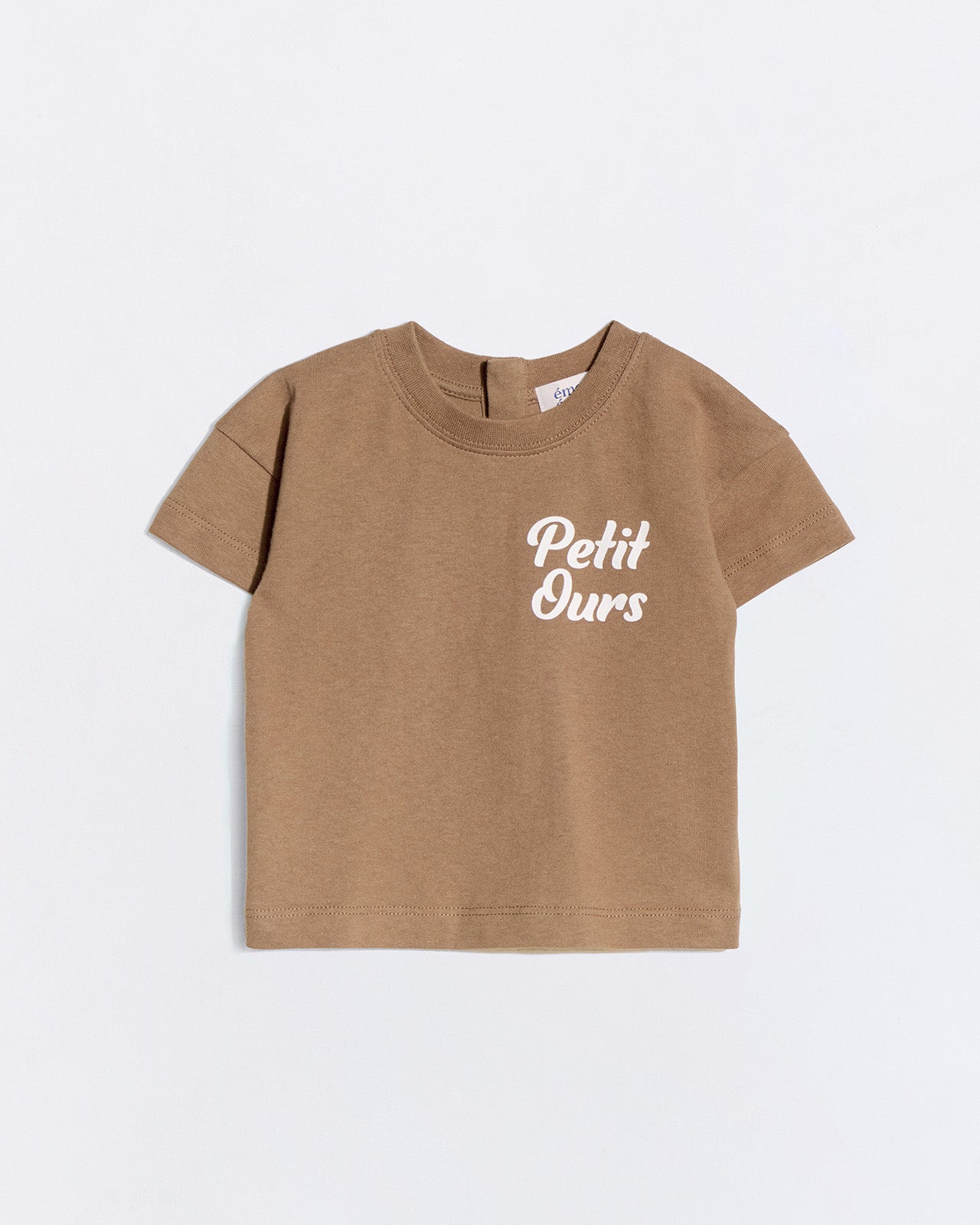 Le t-shirt Petit ours en coton bio - café