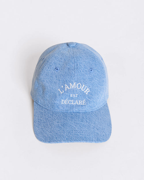 La casquette L'amour est déclaré - denim clair - émoi émoi   - 4 