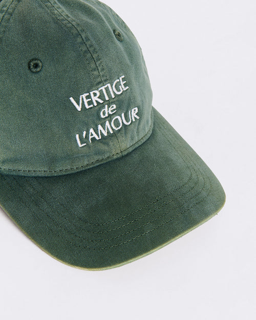La casquette Vertige de l'amour - garment dye vert - émoi émoi   - 4 