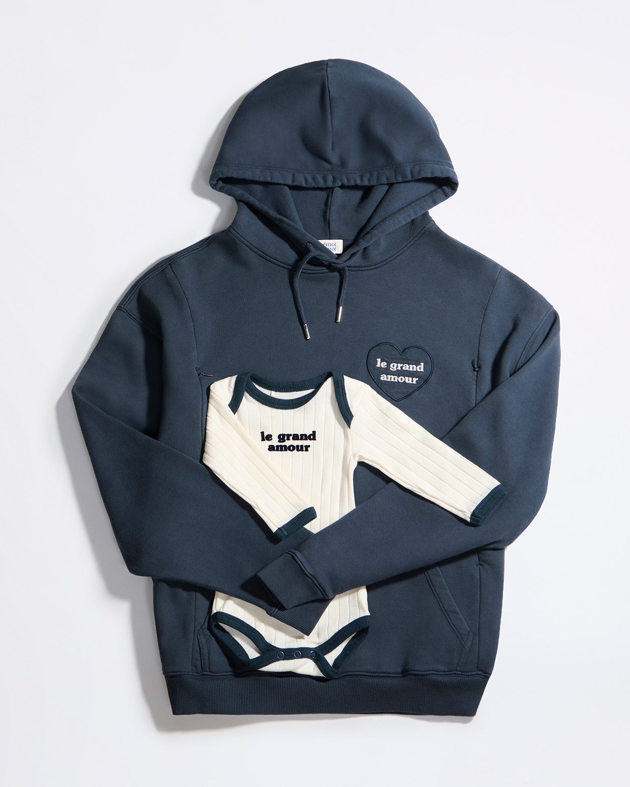 Le duo hoodie adulte et body Le grand amour