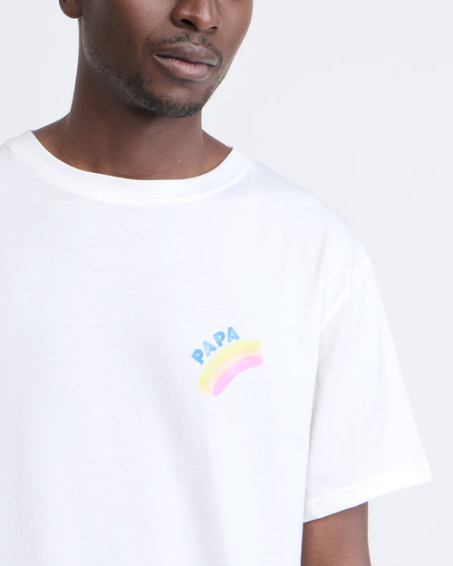 Le t-shirt Papa rainbow en coton bio - blanc - émoi émoi   - 1 