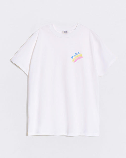Le t-shirt Mama rainbow en coton bio - blanc - émoi émoi   - 2 