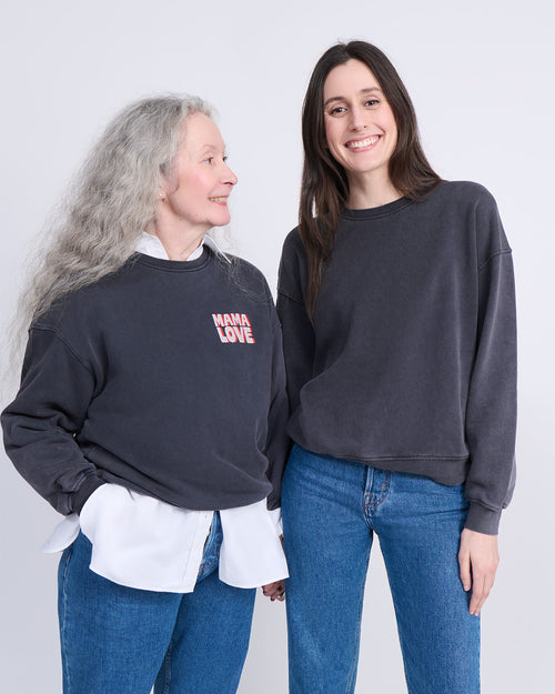 Le sweat Sky en coton bio - garment dye stone washed - émoi émoi   - 2 