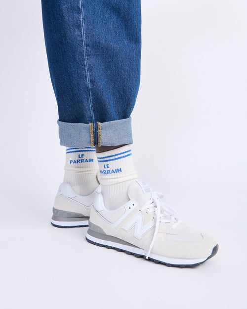 Les chaussettes Le parrain - crème - émoi émoi   - 2 