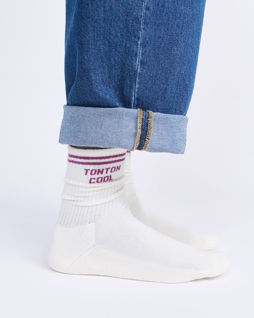 Les chaussettes Tonton cool - crème - émoi émoi   - 2 