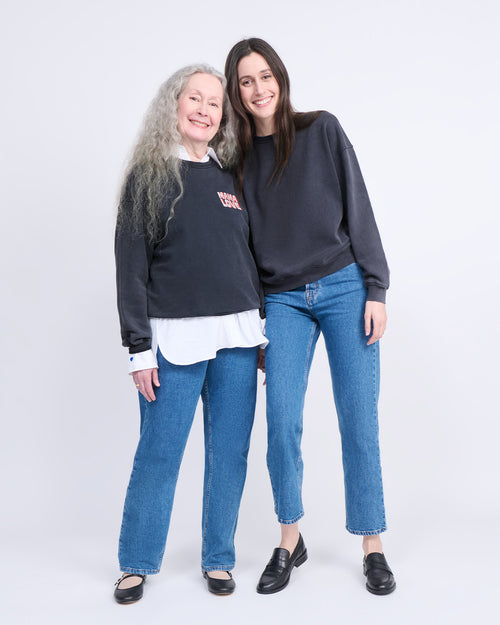 Le sweat Sky en coton bio - garment dye stone washed - émoi émoi   - 4 