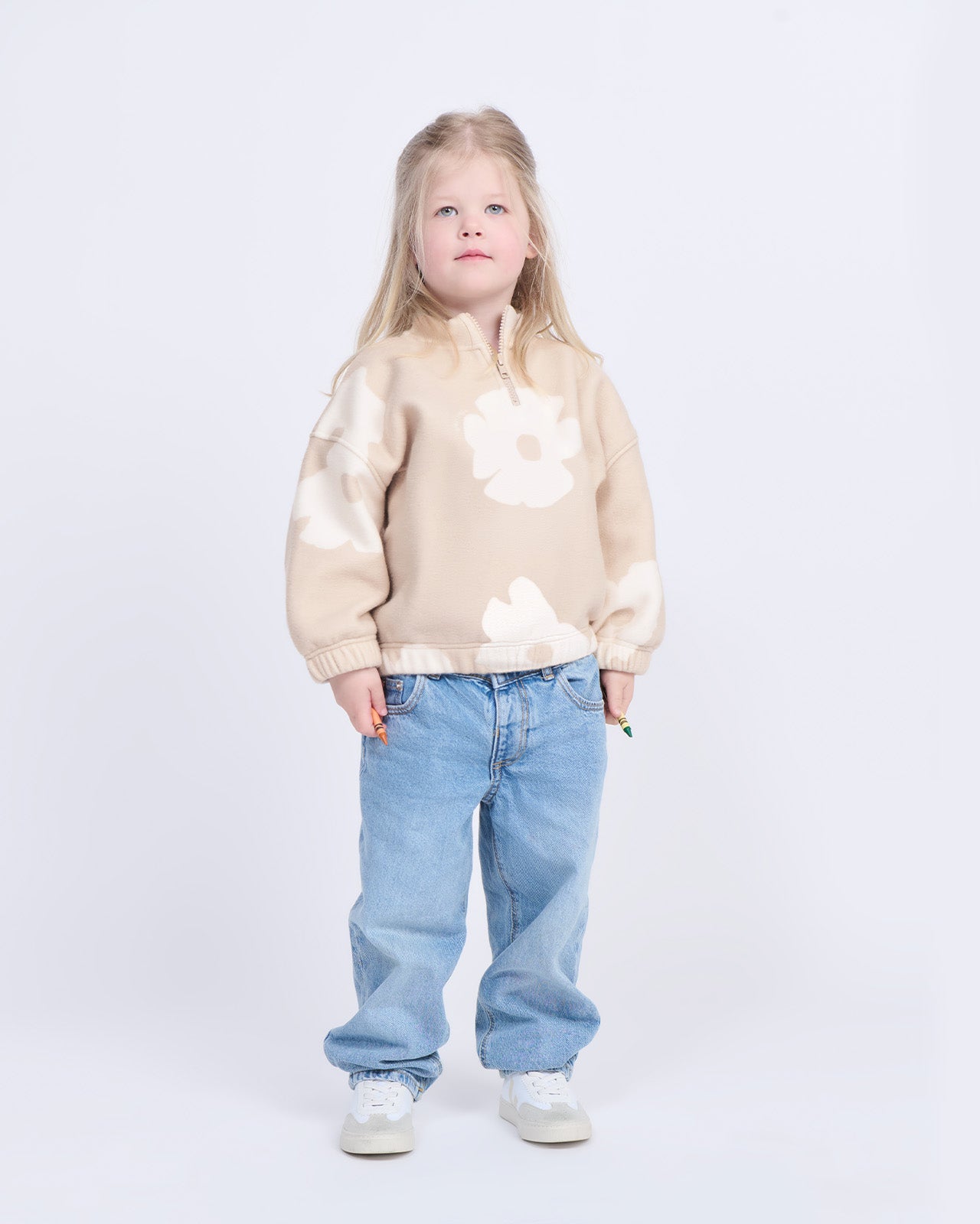 Le sweat Sonny en polaire recyclée - Biscotti flowers