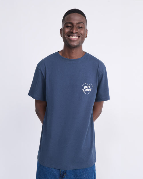 Le t-shirt Papa amour en coton bio - charbon - émoi émoi   - 4 