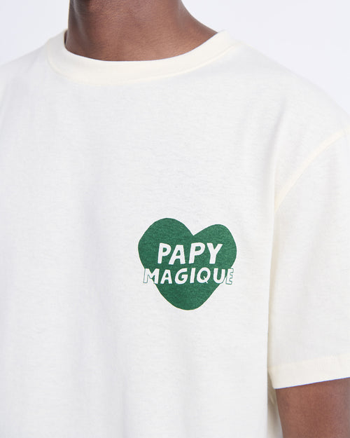 Le t-shirt Papy magique en coton bio - crème - émoi émoi   - 2 