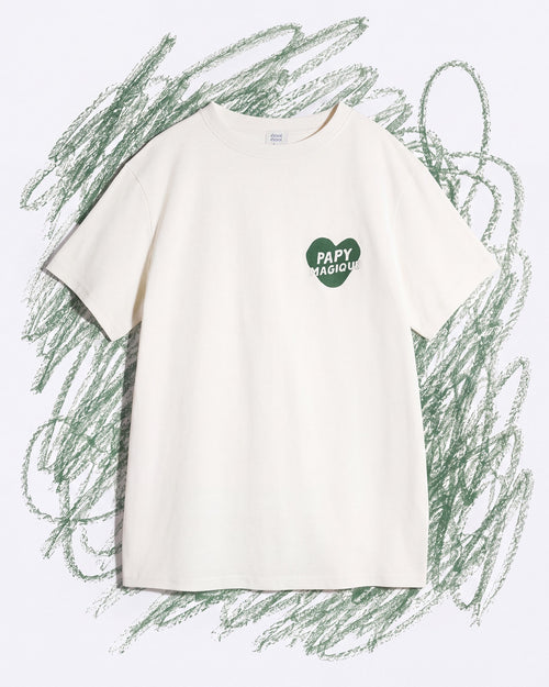 Le t-shirt Papy magique en coton bio - crème - émoi émoi   - 1 