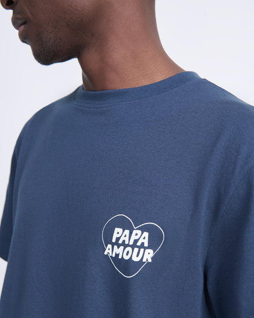 Le t-shirt Papa amour en coton bio - charbon - émoi émoi   - 1 