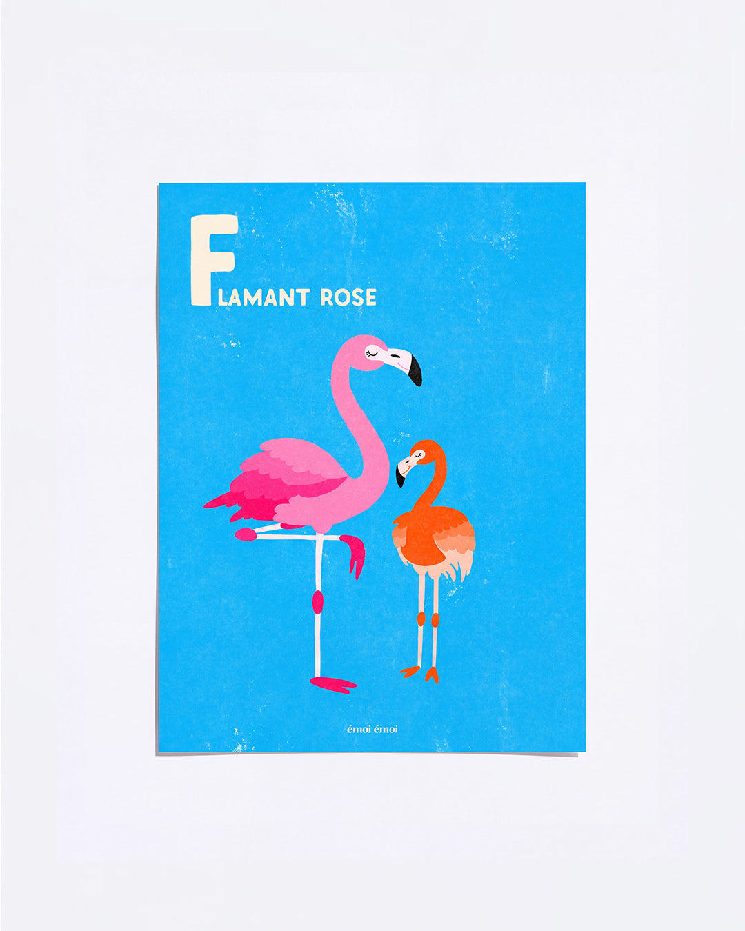 L’affiche Initiale F - Flamants roses - 30x40 cm