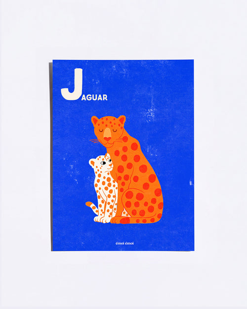 L’affiche Initiale J - Jaguars - 30x40 cm - émoi émoi   - 1 