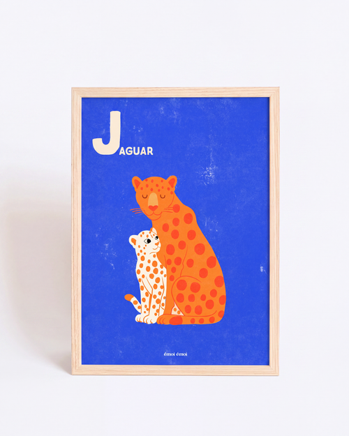 L’affiche Initiale J - Jaguars - 30x40 cm - émoi émoi   - 2 