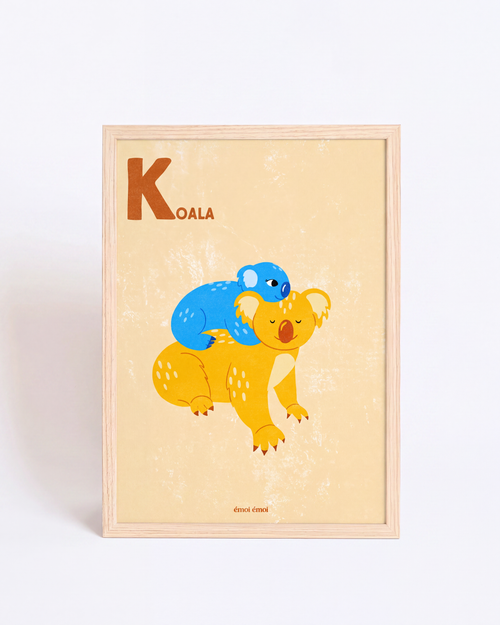 L’affiche Initiale K - Koalas - 30x40 cm - émoi émoi   - 2 