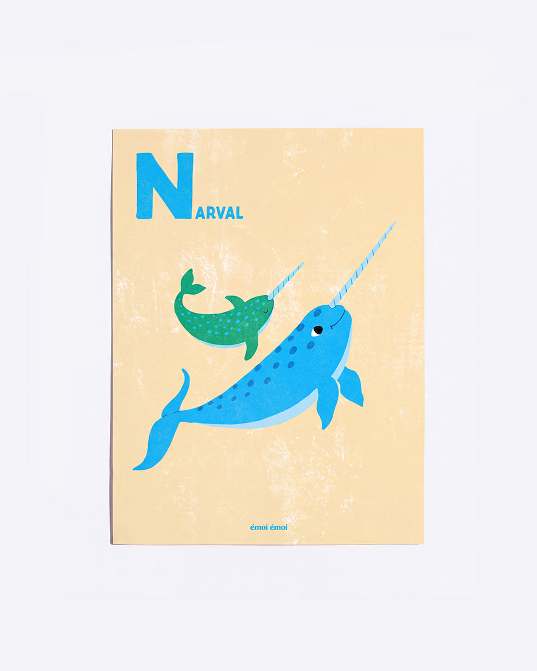 L’affiche Initiale N - Narvals - 30x40 cm