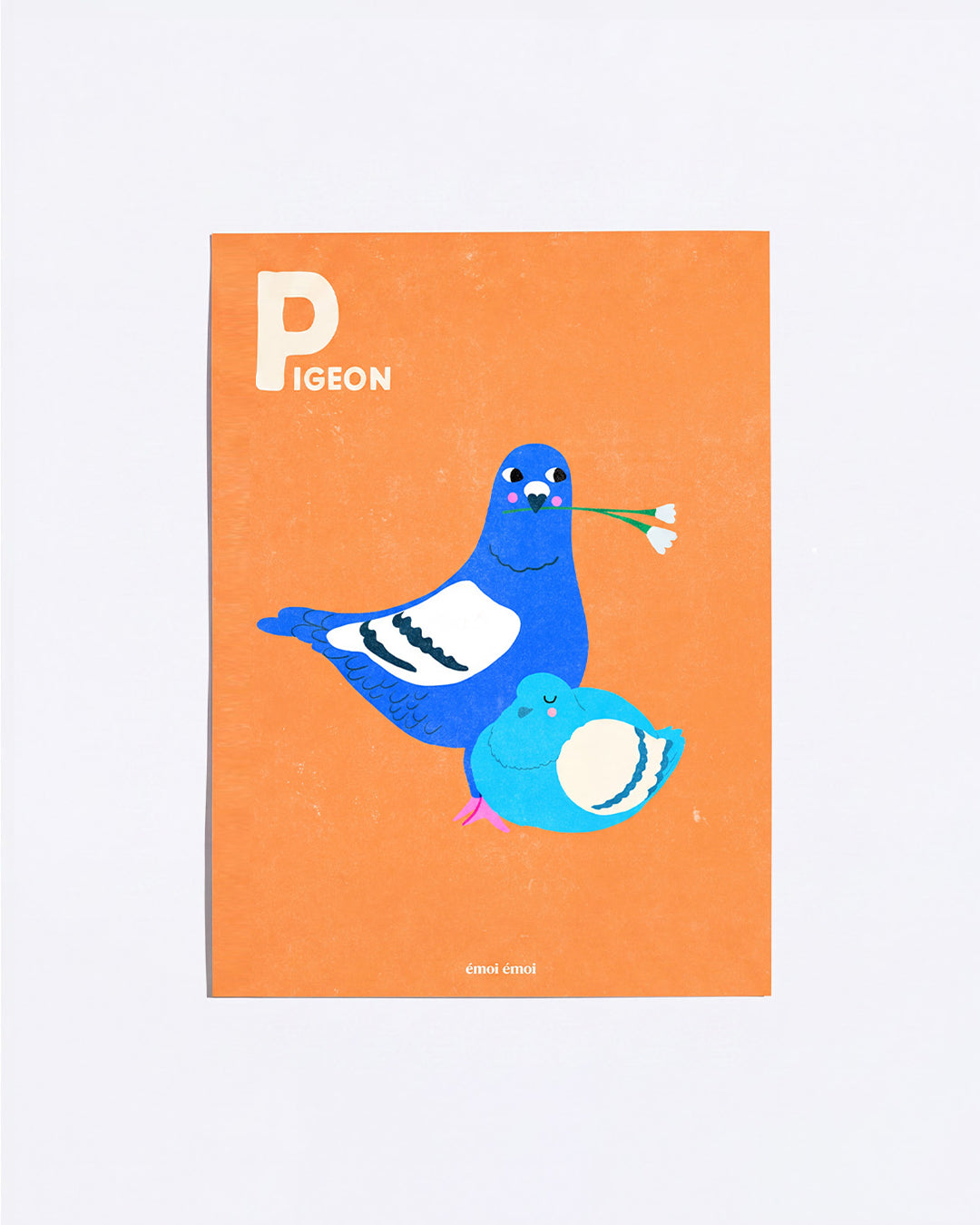 L’affiche Initiale P - Pigeons - 30x40 cm