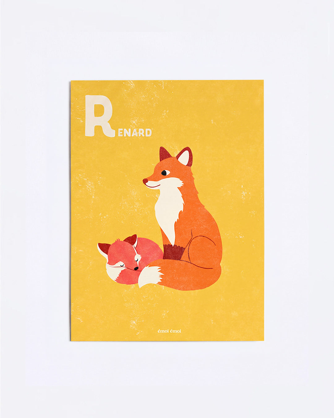 L’affiche Initiale R - Renards - 30x40 cm