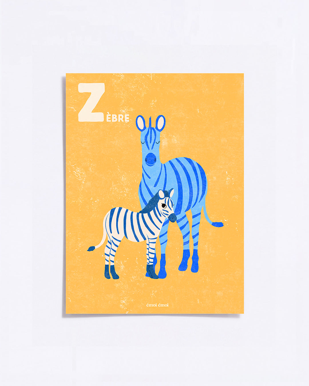 L’affiche Initiale Z - Zèbres - 30x40 cm