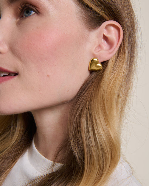 Les boucles d'oreilles précieuses Betty en vermeil - 20mm - émoi émoi   - 1 