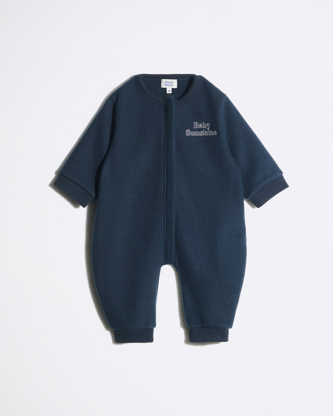 La mini combinaison Baby sunshine en polaire recyclée - bleu nuit