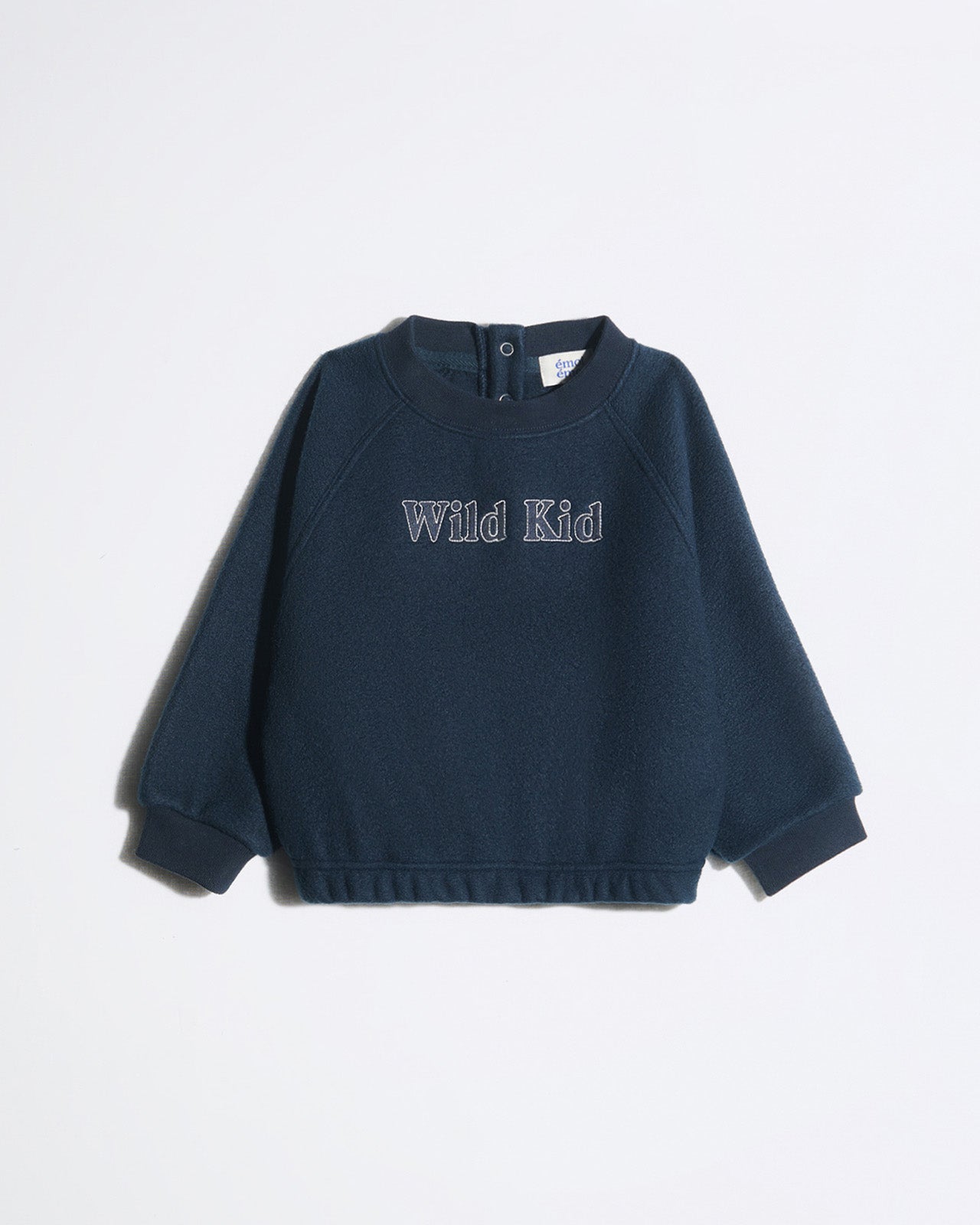 Le sweat Wild kid en polaire recyclée - bleu nuit