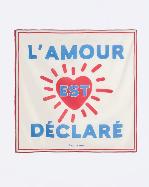 Le foulard L'amour est déclaré - crème - émoi émoi   - 1 