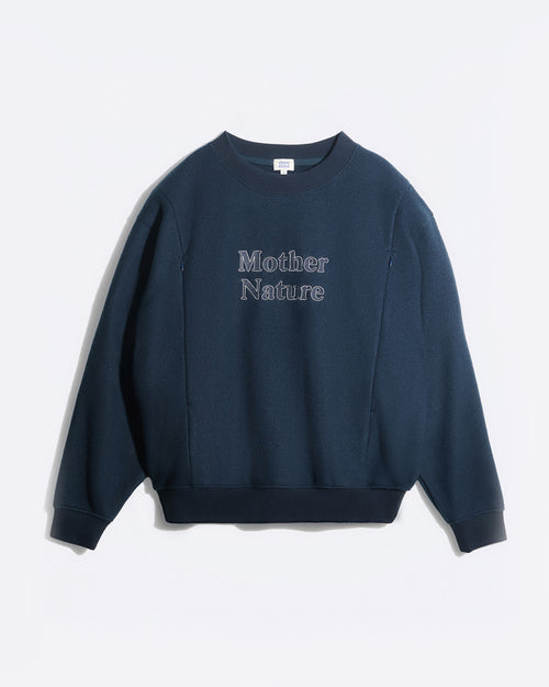 Le sweat d'allaitement Silke en polaire recyclée - bleu nuit - émoi émoi   - 1 