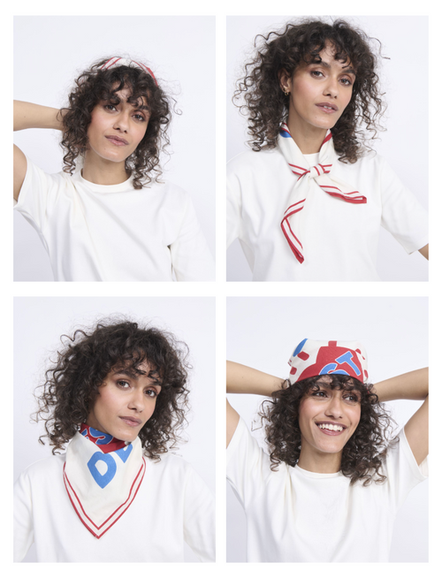 Le foulard L'amour est déclaré - crème - émoi émoi   - 2 