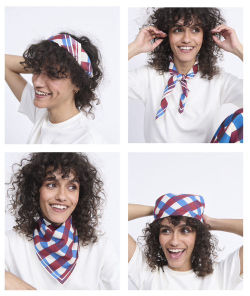 Le foulard Garden vichy - multicolore - émoi émoi   - 2 