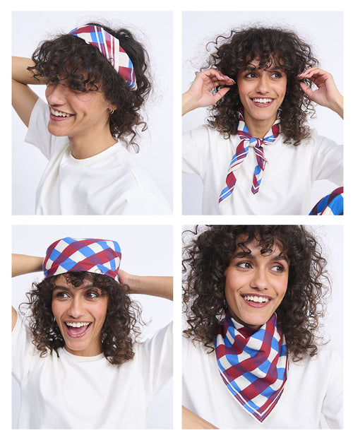 Le foulard Garden vichy - multicolore - émoi émoi   - 2 