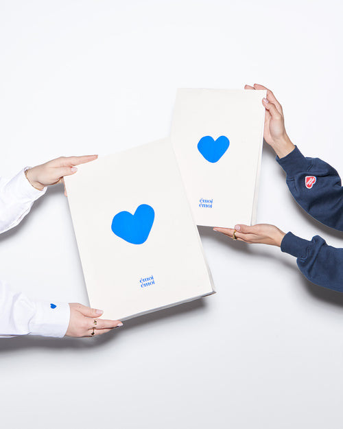 La petite pochette cadeau Coeur signature - 22 x 33 cm - crème - émoi émoi   - 2 