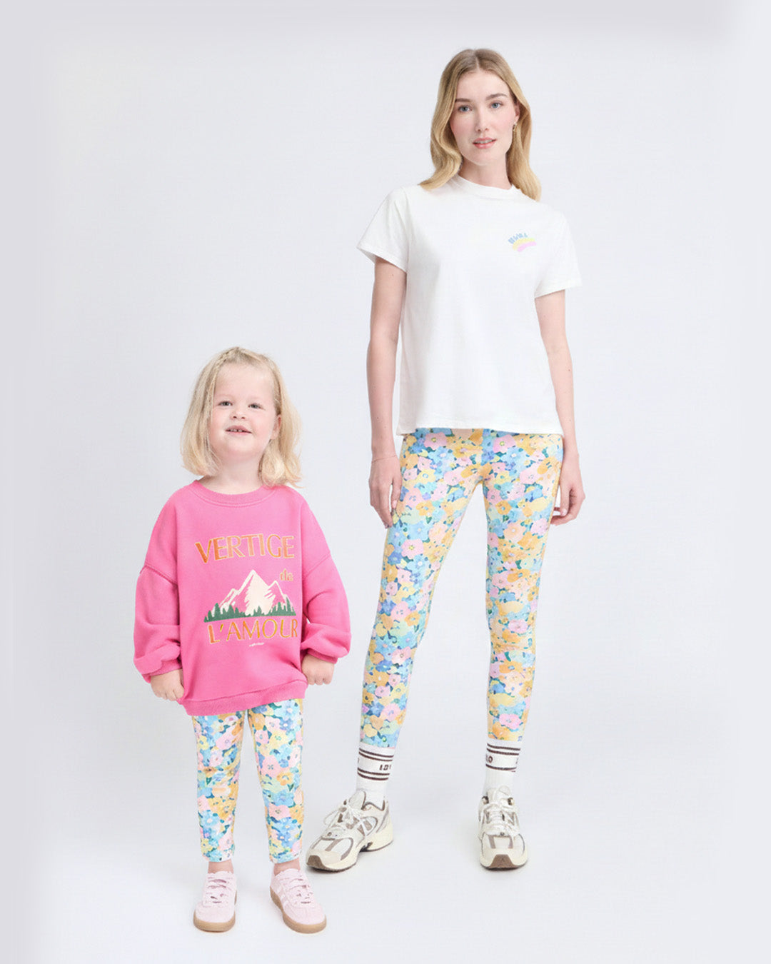 Le duo de leggings en coton bio - Fleurs des montagnes