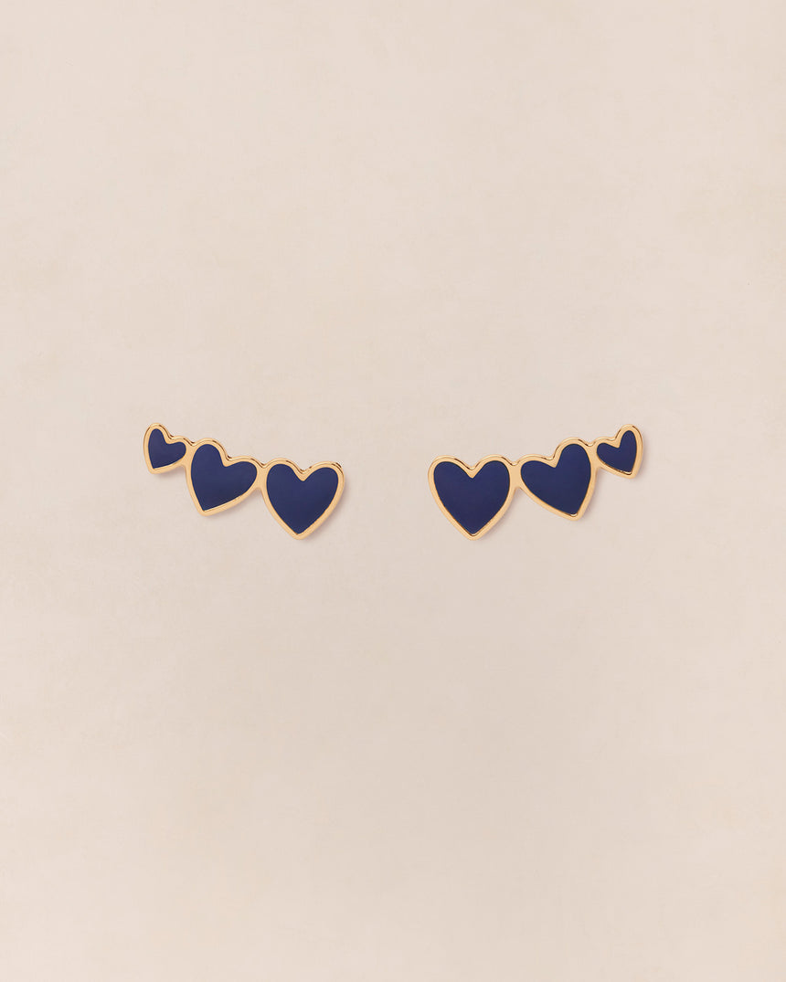 Boucles D'oreilles Clips GUERLAIN Vintage - Doré à L'or Fin 24 Carats - Occasion