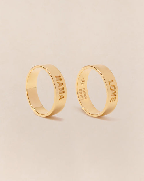 La bague précieuse Mama love en vermeil - émoi émoi   - 4 