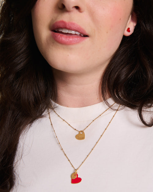 La médaille Mona Je t'aime - dorée à l'or fin 24 carats - 15mm - émoi émoi   - 2 