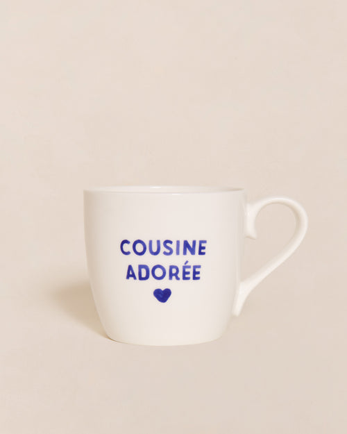 Le mug Cousine adorée - bleu - émoi émoi   - 1 