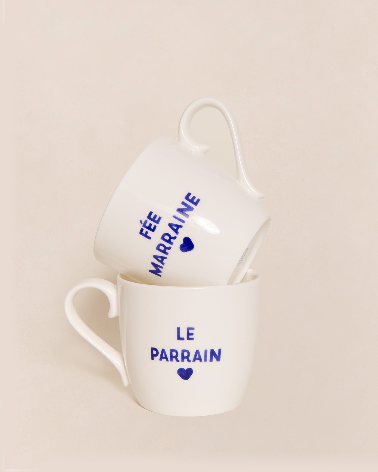 Le duo de mugs Marraine et Parrain - bleu
